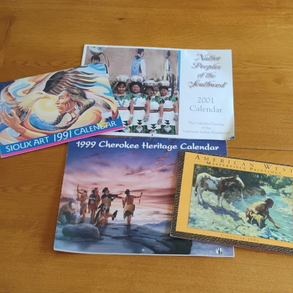1991 Sioux Art 1999 Cherokee Heritage 2001 Native PeopleSW 2004 Am West Calendar